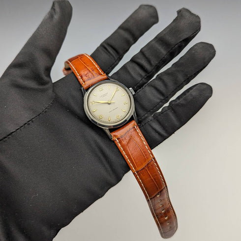 British vintage Benson mechanical wristwatch CYMA Move metal case good operation